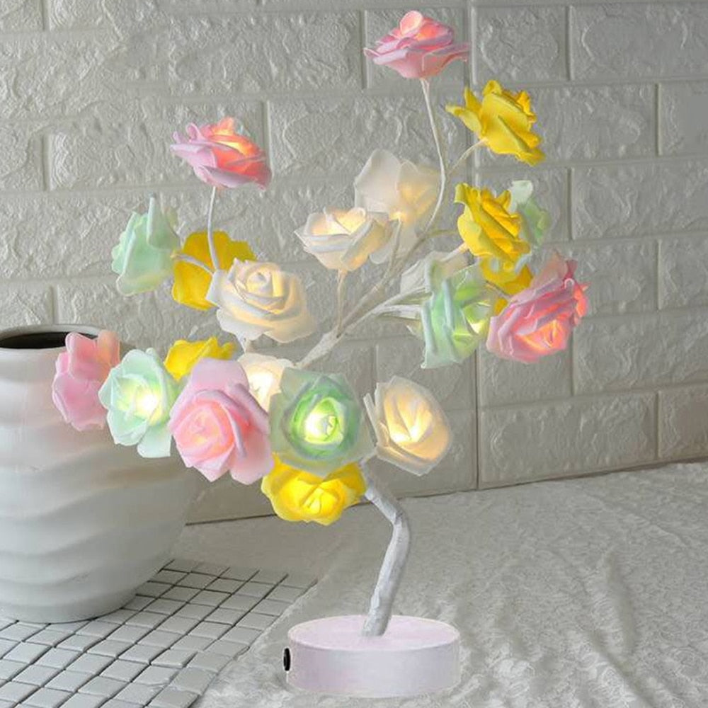 Rose flower table lamp - Pure Daily Needs