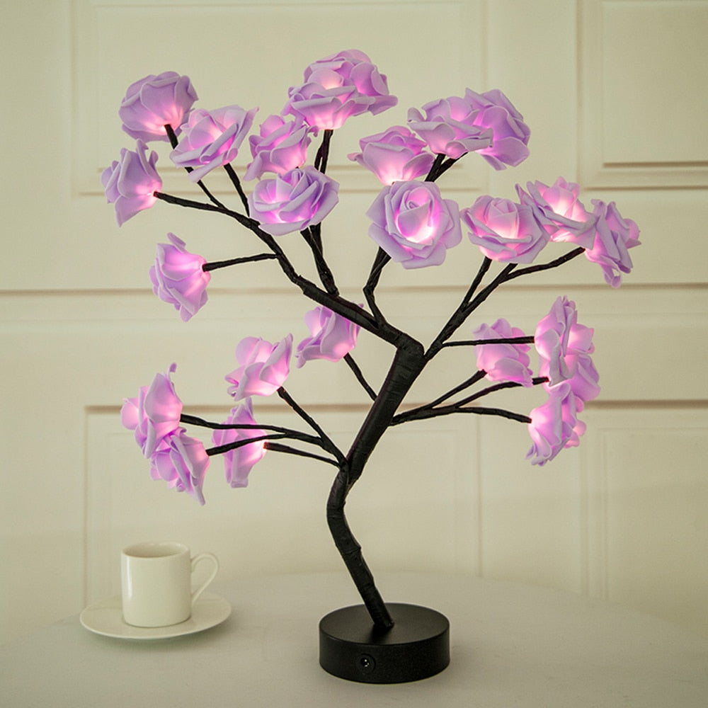 Rose flower table lamp - Pure Daily Needs