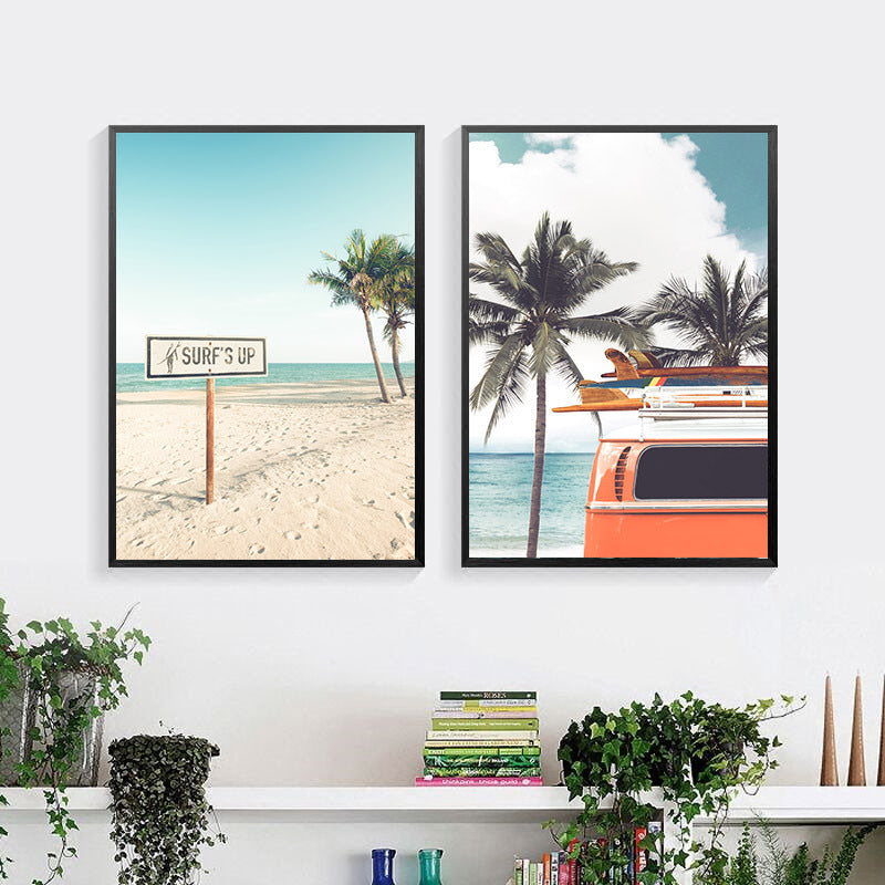 Beach Vibe Painting Poster