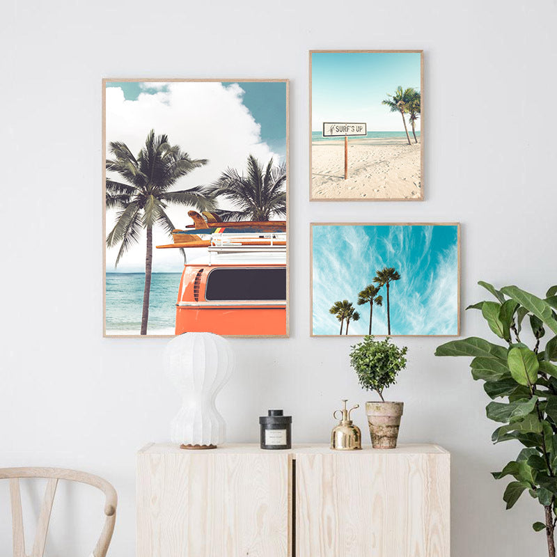 Beach Vibe Painting Poster