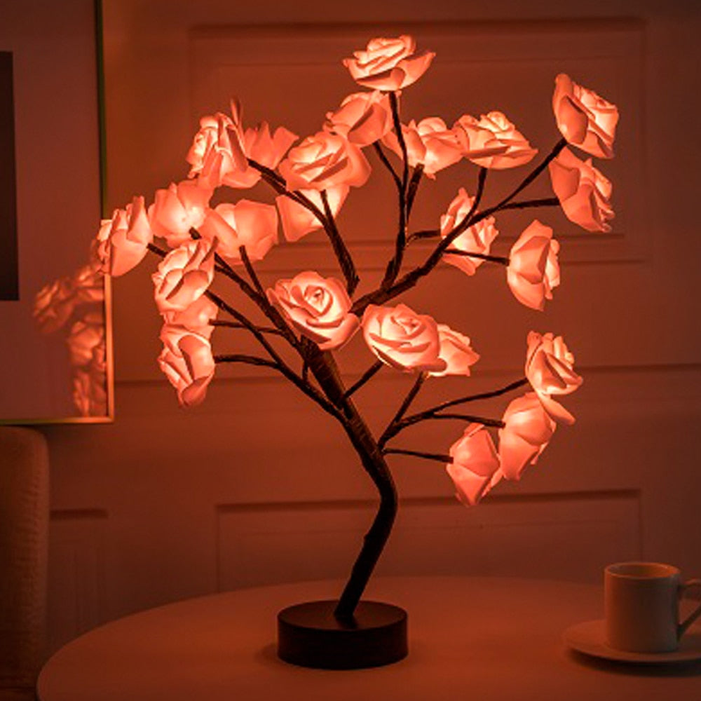 Rose flower table lamp - Pure Daily Needs