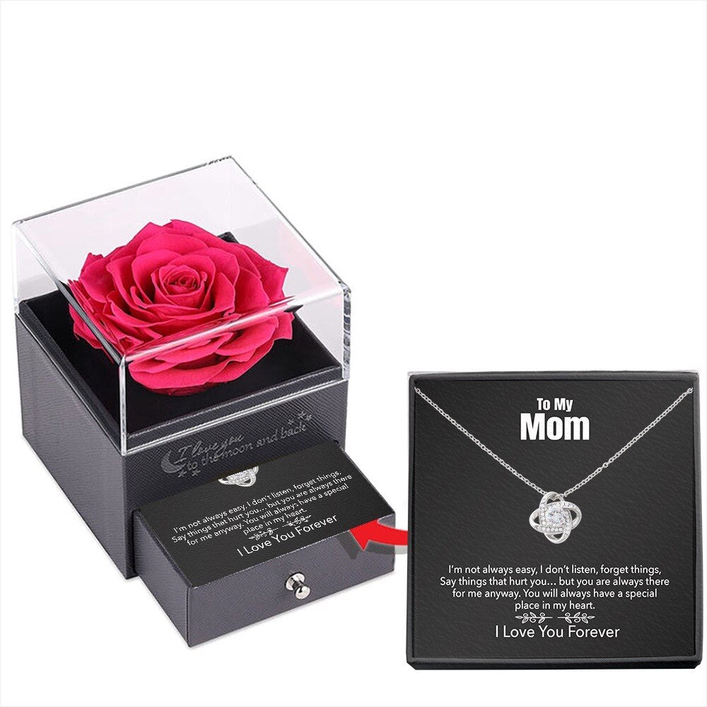 Crystal flower chain necklace