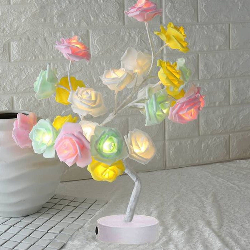 Rose flower table lamp - Pure Daily Needs