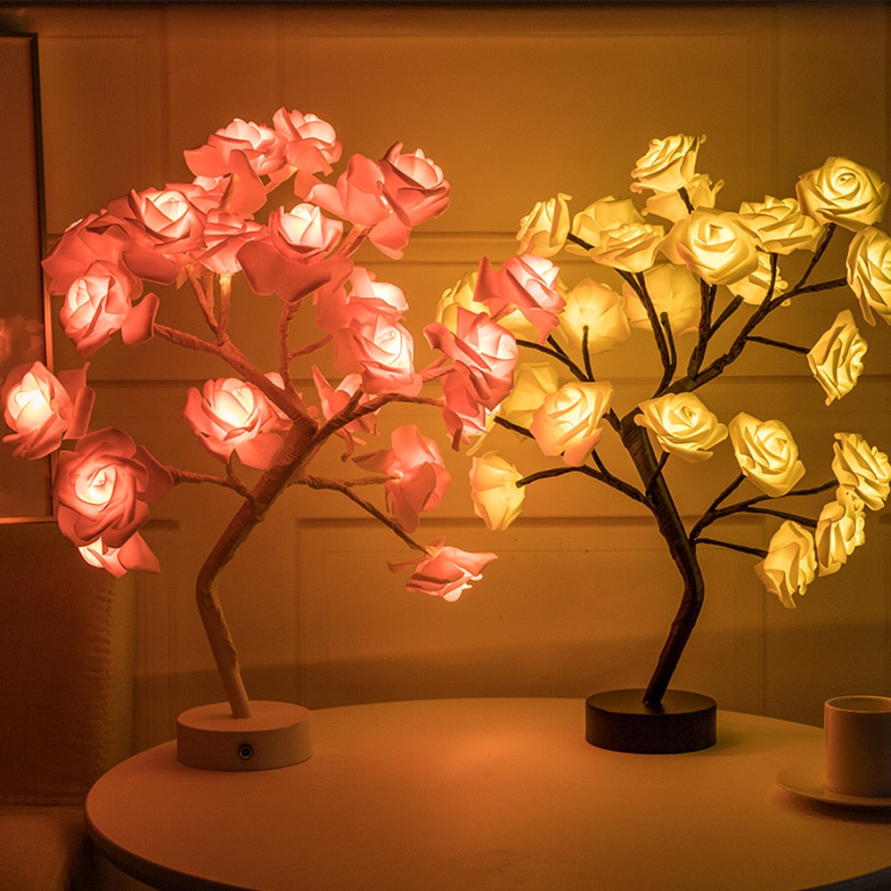 Rose flower table lamp - Pure Daily Needs