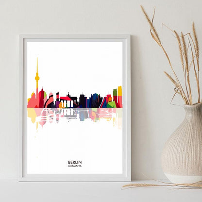 City Landscape Silhouette Abstract Painting