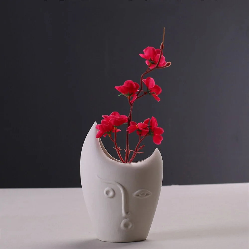 Ceramic Face Vase - Pure Daily Needs