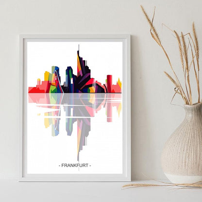 City Landscape Silhouette Abstract Painting