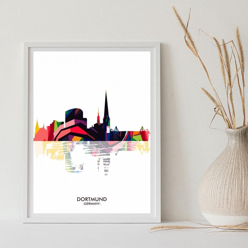 City Landscape Silhouette Abstract Painting