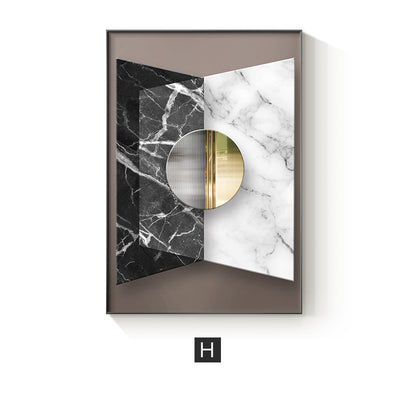 Abstract Geometric Canvas Painting Poster