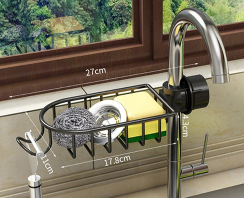 Modern kitchen faucet rack