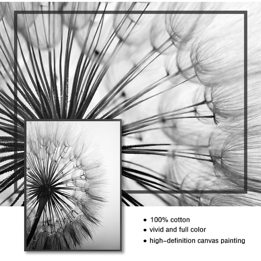 Abstract Dandelion Flower Canvas Painting