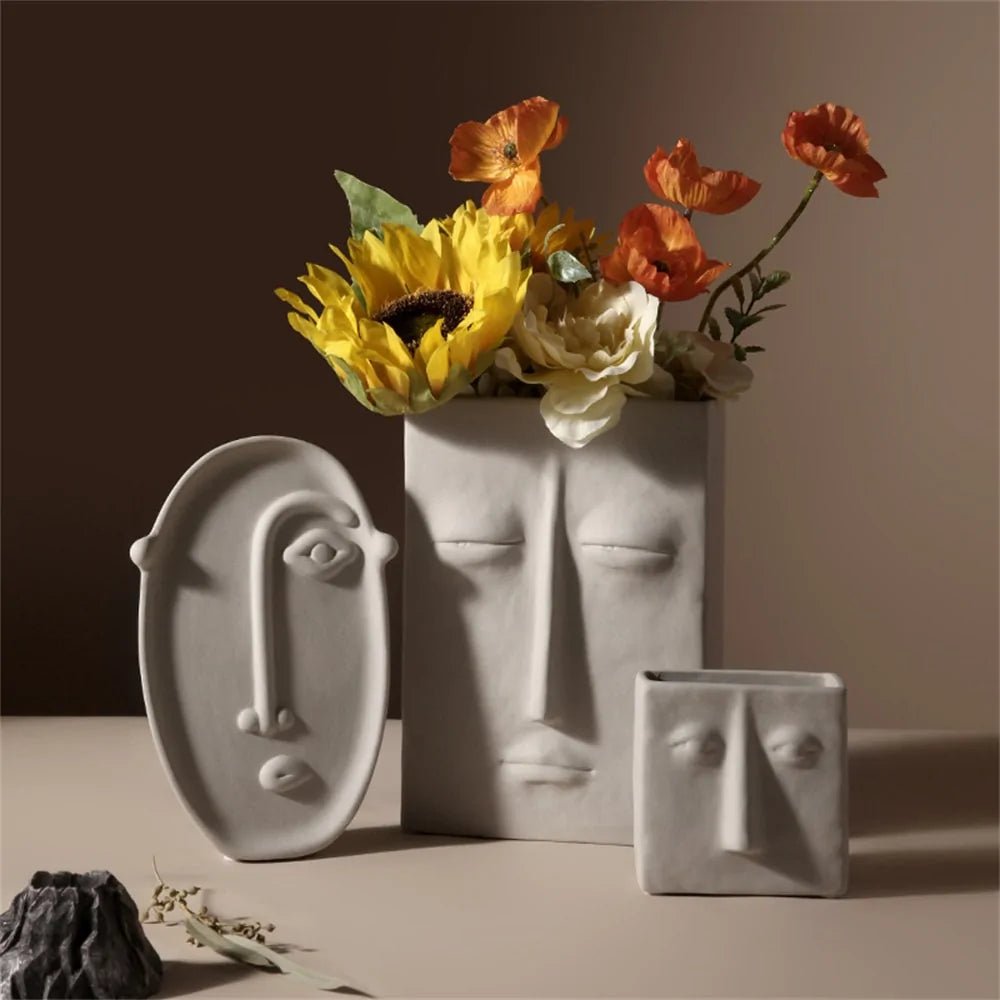 Ceramic Face Vase - Pure Daily Needs