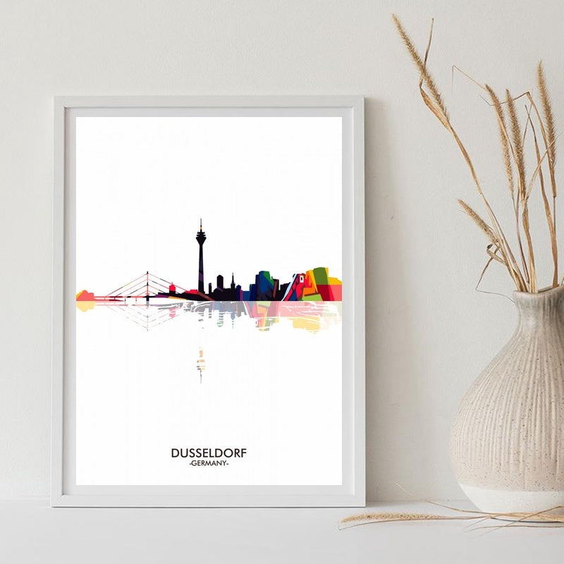 City Landscape Silhouette Abstract Painting