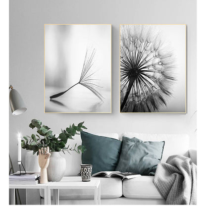 Abstract Dandelion Flower Canvas Painting