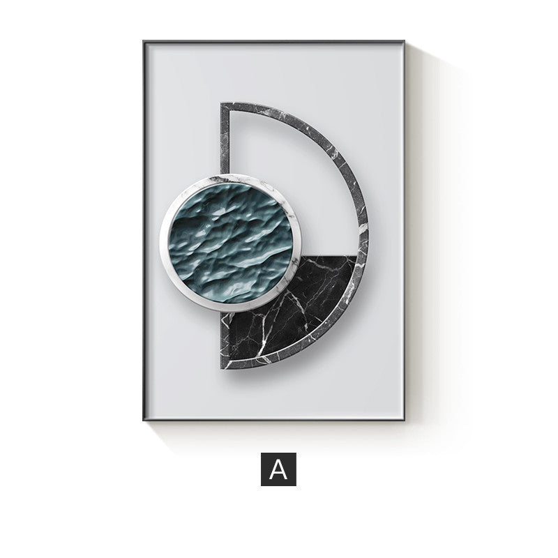 Abstract Geometric Canvas Painting Poster