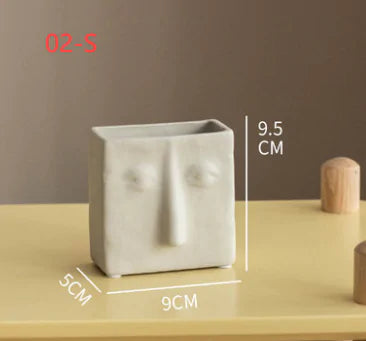 Ceramic Face Vase - Pure Daily Needs