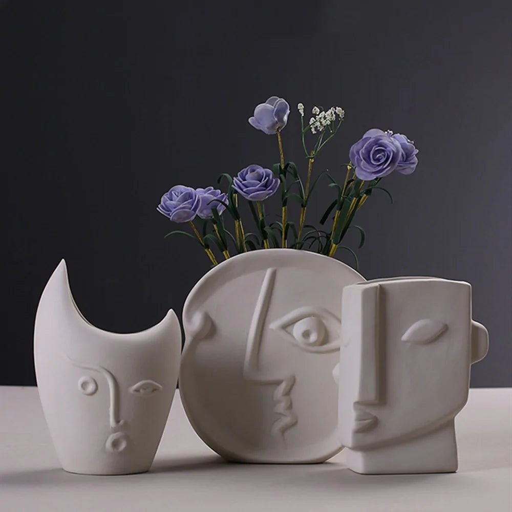 Ceramic Face Vase - Pure Daily Needs