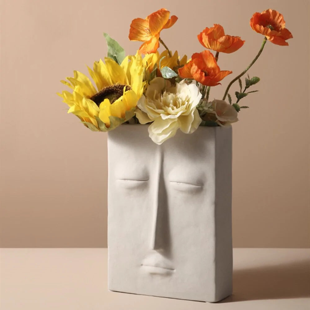 Ceramic Face Vase - Pure Daily Needs