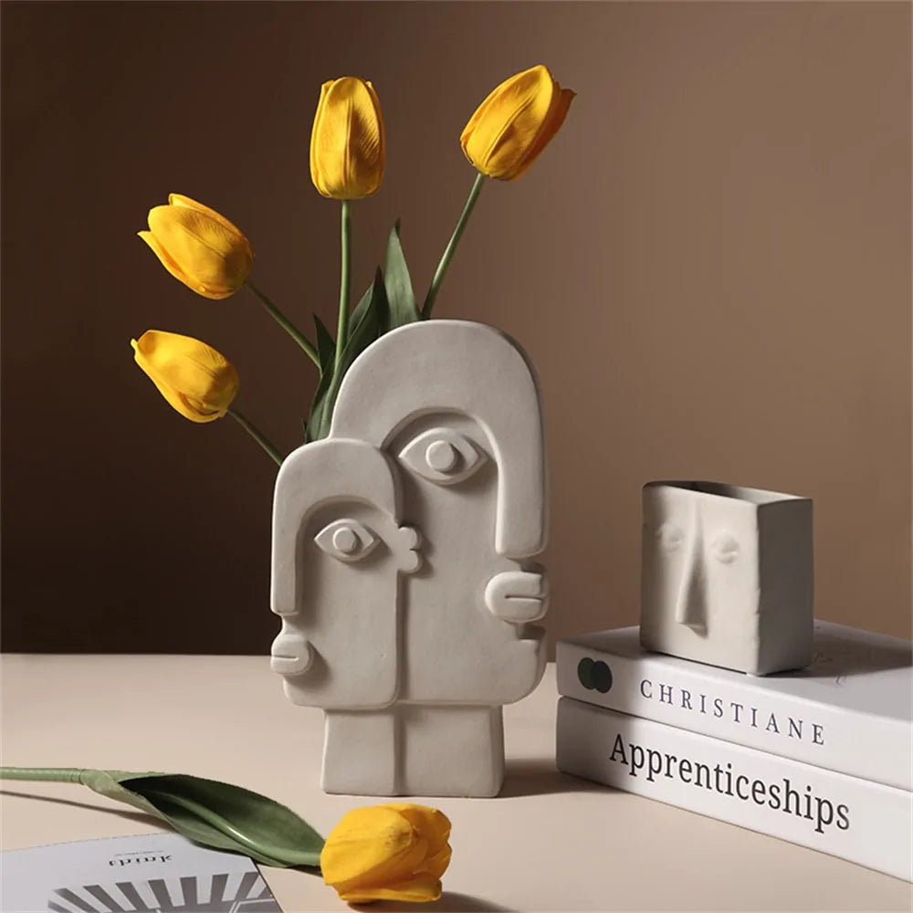 Ceramic Face Vase - Pure Daily Needs