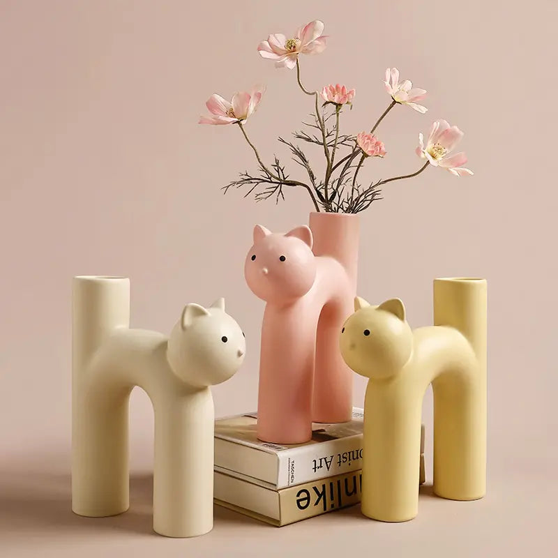 Cat Tube Vase