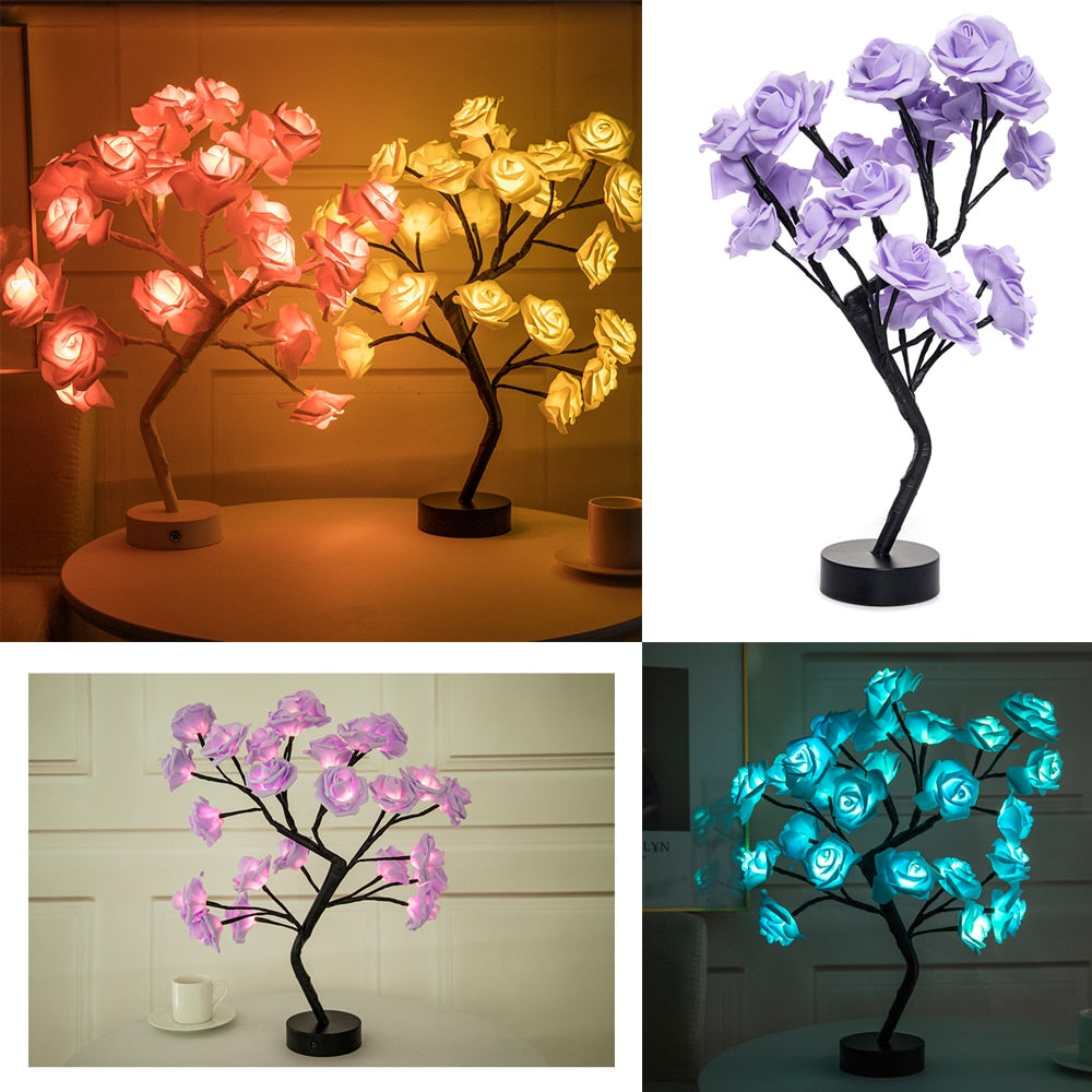 Rose flower table lamp - Pure Daily Needs